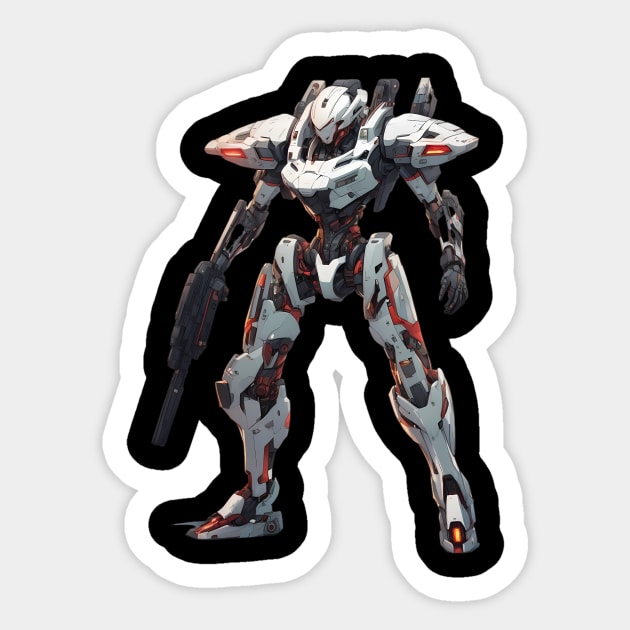 Futuristic Mecha Anime Robot Sticker by animegirlnft